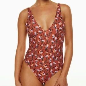 Babaton V-Neck One Piece Swimsuit